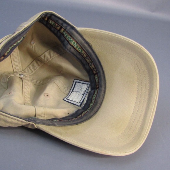 Hawks Landing Strapback Hat Khaki Tan‎ Adjustable Golf Course Cap USA Flag - Picture 8 of 9